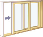 Horizontal sliding window